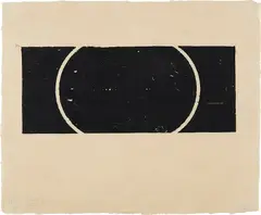 Untitled by Donald Judd, 1961/1993-94, Woodcut in black, on frostlite vellum paper, with full margins, sold Oct 2018