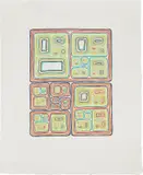 James Siena, Multi-colored Nesting Unknots, 2005, Ukiyo-e woodcut, in colors, on Torinoko paper, with full margins