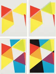 Sarah Crowner, The Color 3 - 6 Portfolio, 2013, The complete set of four screenprints in colors, on wove paper, with full margins and one paperback risograph catalogue with unique insert