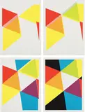 Sarah Crowner, The Color 3 - 6 Portfolio, 2013, The complete set of four screenprints in colors, on wove paper, with full margins and one paperback risograph catalogue with unique insert