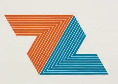 Itata, from V series by Frank Stella, 1968, Lithograph in colors, on Lowell paper, with full margins, sold Oct 2018