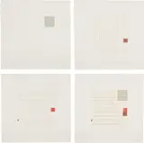 Robert Ryman, Etching in Four Parts, 1972, The complete set of four etchings in colors, on Rives BFK paper, with full margins