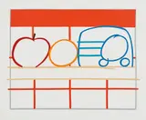 Tom Wesselmann, Still Life with Apple, Orange and Radio, 1991, Screenprint in colors, on Arches paper
