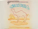 Larry Rivers, Stencil Pack Camel, 1978, Lithograph with hand-coloring, on wove paper, the full sheet