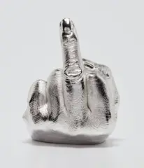 Artist's Hand by Ai Weiwei, 2017, Cast urethane resin multiple with electroplated rhodium, contained in the original cardboard presentation box, sold Oct 2018