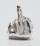 Ai Weiwei, Artist's Hand, 2017, Cast urethane resin multiple with electroplated rhodium, contained in the original cardboard presentation box