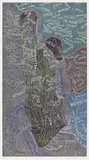 Paula Scher, Manhattan at Night, 2008, Screenprint in colors, on Deluxe Lana Quarelle paper, with full margins