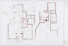 Mark Bennett, Home of Mike and Carol Brady [The Brady Brunch], from TV Sets and the Suburban Dream, 1995, Graphite and ink drawing on vellum