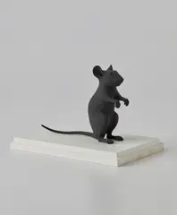 Mouse by Katharina Fritsch, 1998, Painted polyester resin multiple, sold Oct 2018