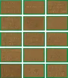 Jessica Diamond, Commemorative Gold Pieces, 1990, The complete set of 15 lithographs in colors with embossing, on Rives BFK paper, with full margins, contained in the original gold wove paper covered cardboard box