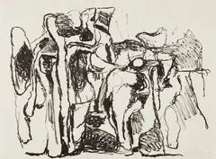 Untitled by Philip Guston, 1963, Lithograph, on natural Nacre paper, the full sheet, sold Oct 2018