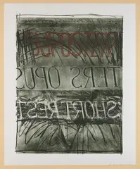 Suposter by Bruce Nauman, 1973, Lithograph and screenprint in colors, on Arjomari paper, the full sheet, offered Oct 2018