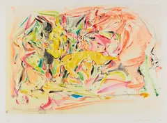 Cecily Brown, Untitled #6, 1999, Monotype in colors, on Somerset paper, with full margins