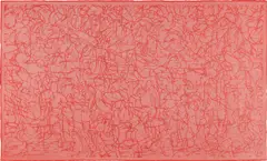 Untitled by Arturo Herrera, 2005, Watermarked pigmented abaca on pigmented cotton base, the full sheet, offered Oct 2018