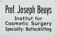 Buttocklifting by Joseph Beuys, 1974, Baked enamel on convex metal sheet, offered Oct 2018