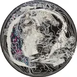 James Rosenquist, Skull Snap (Black), 1989, Pressed paper pulp with lithographic collage in colors, on BFK Rives and TGL handmade paper, the full sheet