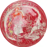 James Rosenquist, Skull Snap (Red), 1989, Pressed paper pulp with lithographic collage in colors, on BFK Rives and TGL handmade paper, the full sheet