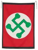 Mike Kelley, Twisted Shamrock, from Pansy Metal/Clovered Hoof, 1989, Screenprint in colors, on silk