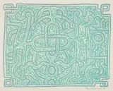 Keith Haring, Chocolate Buddha: plate 5, 1989, Lithograph in colors, on Arches paper, with full margins