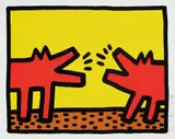 Keith Haring, Pop Shop IV: one plate, 1989, Screenprint in colors, on wover paper, with full margins