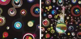 Jellyfish Eyes - Black 2; and Jellyfish Eyes by Takashi Murakami, 2004 and 2013, Two offset lithographs in colors, on smooth wove paper, the full sheets, sold Oct 2018