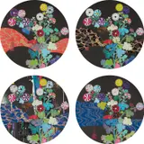 A Red River is Visible; Kansei: Wildflowers Glowing in the Night; Kōrin: Stellar River in the Heavens; Kōrin: Azure River by Takashi Murakami, 2014-2015, Four offset lithographs in colors, on wove paper, the full sheets, sold Oct 2018