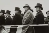 Hoboken (City Fathers) by Robert Frank, 1955, Gelatin silver print, printed circa 1980, sold Apr 2018