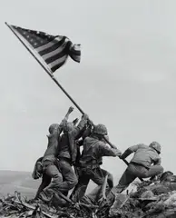 Joe Rosenthal, Flag Raising at Iwo Jima, 1945, Gelatin silver print, printed 1995