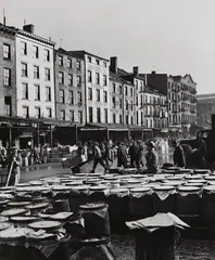 Fulton Fish Market, Port of New York by Andreas Feininger, 1946, Gelatin silver print, printed 1998, offered Apr 2018