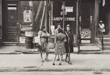 Helen Levitt, N.Y.C. (women in front of candy store), 1945, Gelatin silver print, printed later