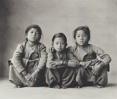 Three Squatting Sisters, Nepal by Irving Penn, 1967, Platinum palladium print, printed 1971, sold Oct 2018