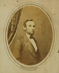 Christopher S. German, Portrait of Lincoln, 1861, Oval albumen print, printed no later than 1865