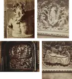 Eugène Atget, Selected Images of Sculpture, early 1900s, Four prints consisting of two matte albumen prints, one printing-out-paper print, and one albumen print