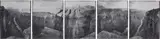 Mark Klett, Around Toroweap Point, just before and after sundown, beginning and ending with views used by J.K. Hillers over 100 years ago, Grand Canyon, 1986, Gelatin silver print polyptych, framed