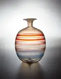 "A Fili" vase, model no. 4540 by Carlo Scarpa, circa 1942, Blown glass with a fili and a fasce decoration, light iridization, sold Jun 2018