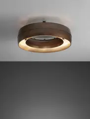 Studio B.B.P.R., Ceiling light, circa 1952, Patinated brass