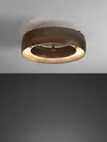 Studio B.B.P.R., Ceiling light, circa 1952, Patinated brass