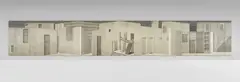 Piero Fornasetti, "La Stanza Metafisica" (Metaphysical Room), 1958, Lithographic transfer-printed wood, painted wood, brass hinges