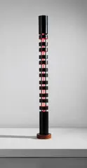 Serge Mouille, "Grand Totem" floor lamp, circa 1962, Painted steel, painted aluminum, walnut