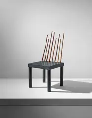 "Cucus" chair from the "Domestic Animals" series by Andrea Branzi, 1985, Painted MDF, wood branches, sold Jun 2018