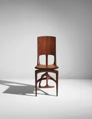 Wendell Castle, Unique "Student" chair, 1961, Walnut