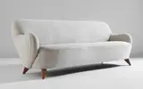 "Sculpture Form" sofa by Vladimir Kagan, designed 1950, executed circa 2003, Walnut, fabric, sold Jun 2018