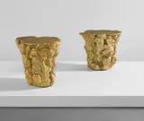 Pair of "Gold Rubber" side tables by Fredrikson Stallard - Patrik Fredrikson and Ian Stallard, 2007, Polyurethane, offered Jun 2018