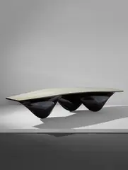 Black "Aqua" table by Zaha Hadid, 2006, Polyurethane resin, silicone, offered Jun 2018