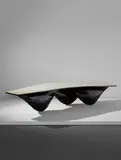 Zaha Hadid, Black "Aqua" table, 2006, Polyurethane resin, silicone