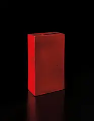 Rectangular vase, model no. 388 by Ettore Sottsass, circa 1962, Cast and glazed earthenware, sold Jun 2018