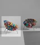 "Sushi IV" by Fernando Campana and Humberto Campana, 2006, EVA, rubber, fabric, stainless steel, sold Jun 2018