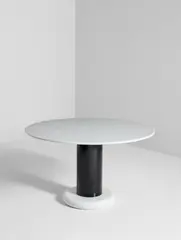 "Lotorosso" table by Ettore Sottsass, circa 1965, Marble, painted steel, sold Jun 2018