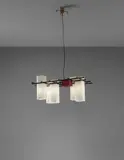 Ceiling light by Angelo Lelii, circa 1958, Painted metal, brass, glass, sold Jun 2018