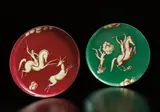 Two chargers from the "Amazzone" series by Gio Ponti, circa 1928, Glazed earthenware, sold Jun 2018